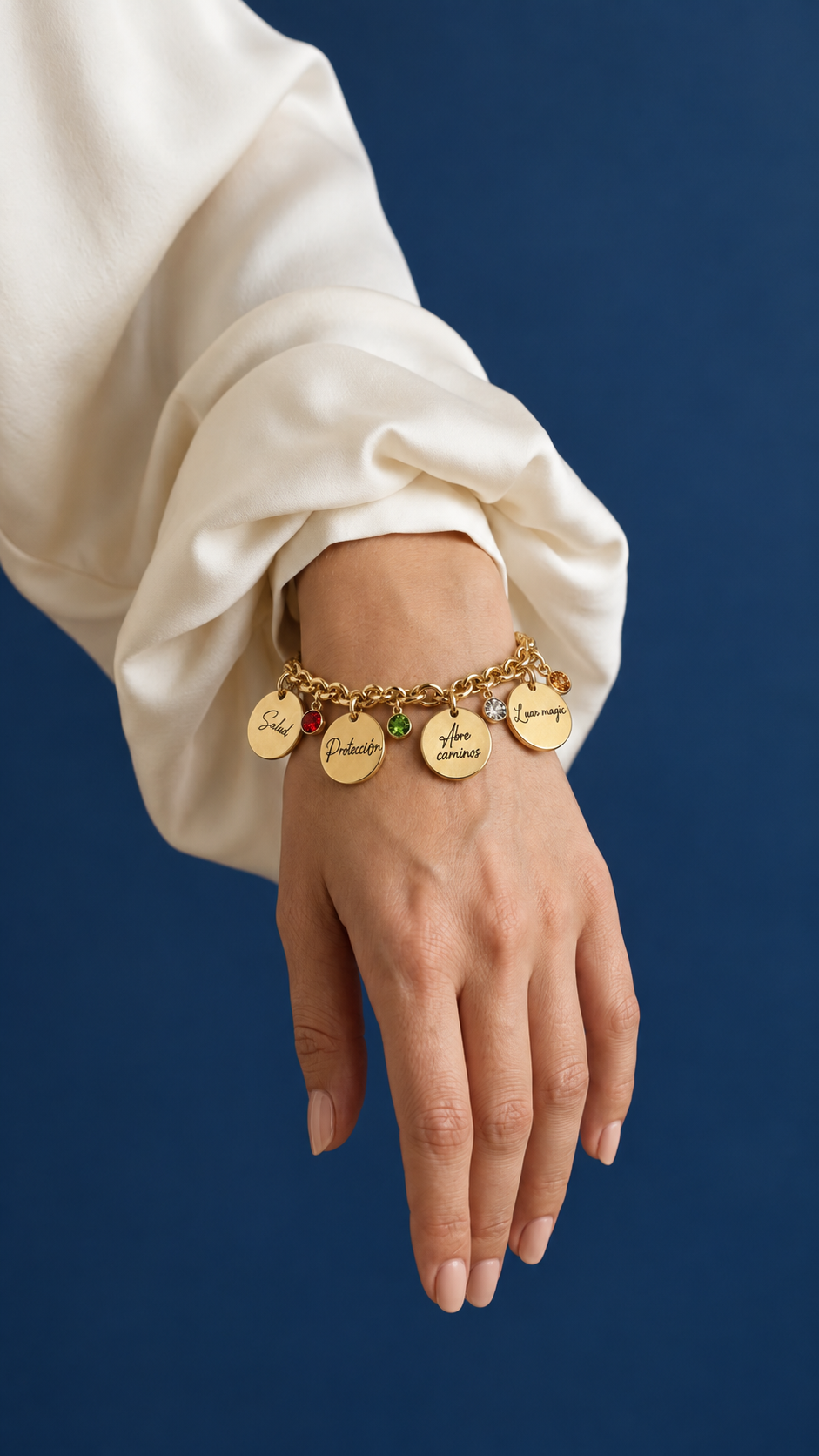 Pulsera de intenciones “Salud · Protección · Abre caminos”