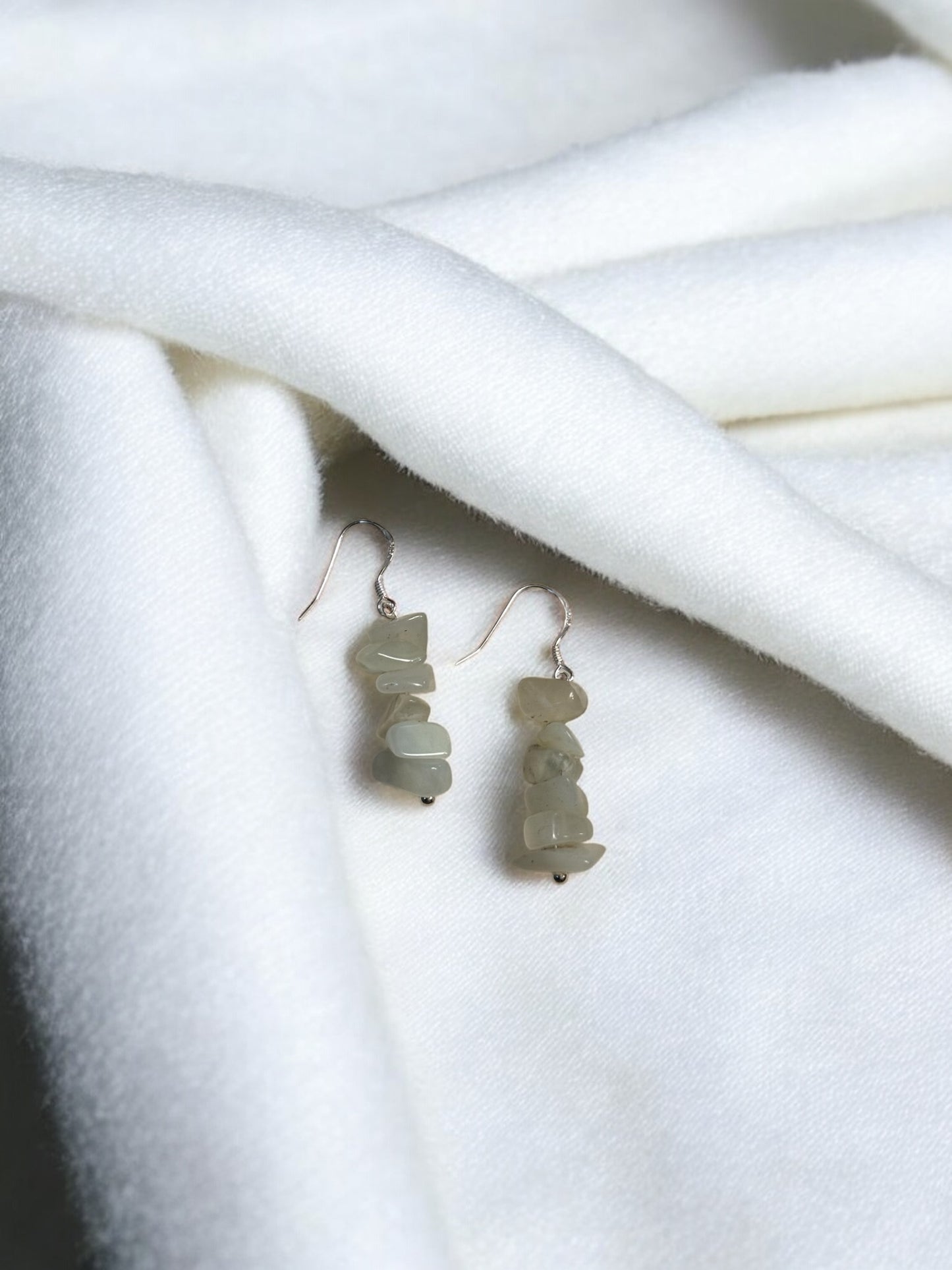 Pendientes de jade plata de ley