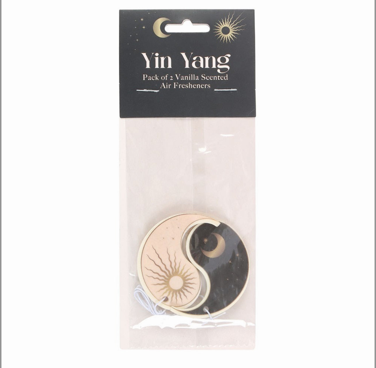 Paquete de 2 ambientadores con aroma a vainilla y yin yang