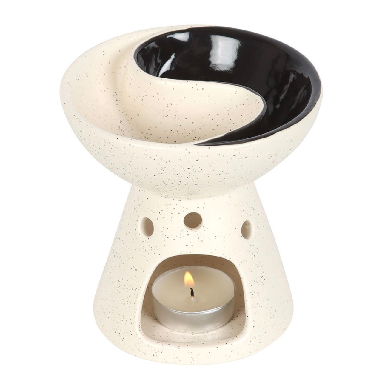 QUEMADOR DE ACEITE Y CALENTADOR DE CERA DOBLE YIN YANG