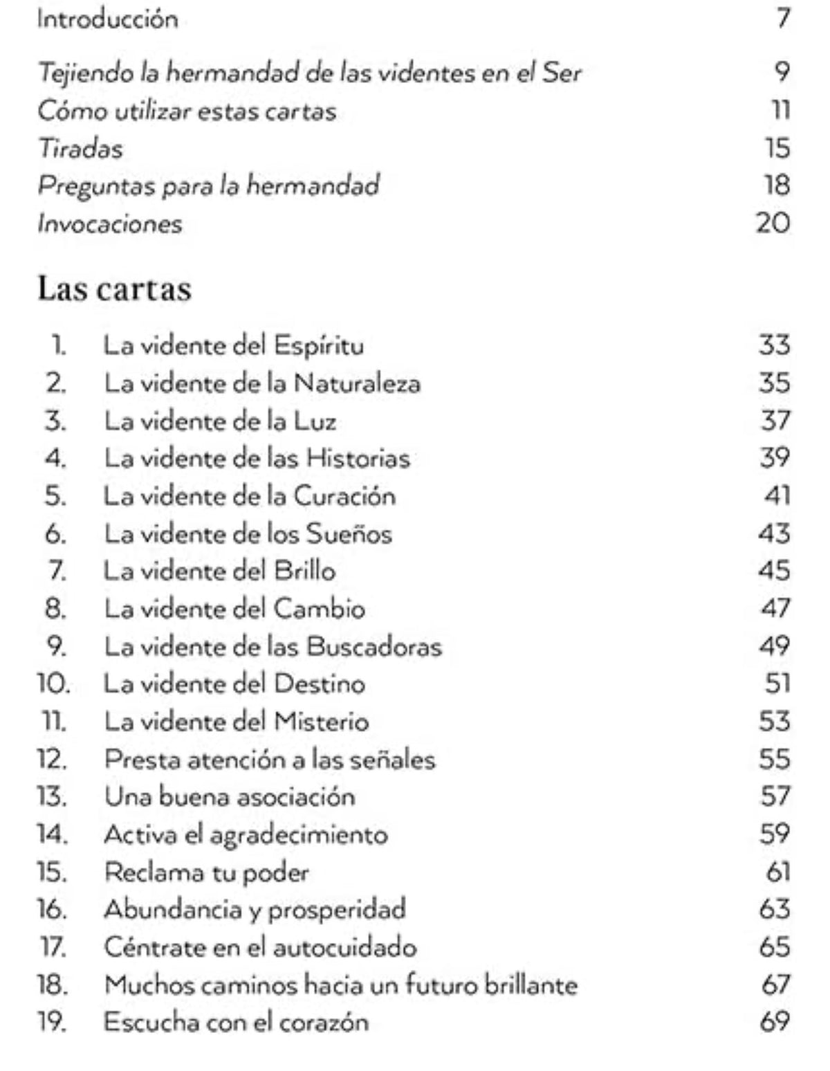 La hermandad de las videntes, Oráculo: 44 cartas y libro guía