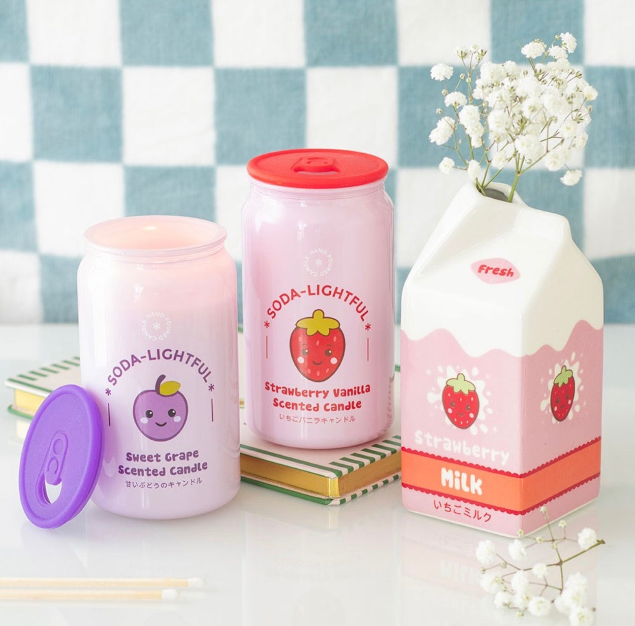VELA CON SABOR A REFRESCO DE UVA DULCE