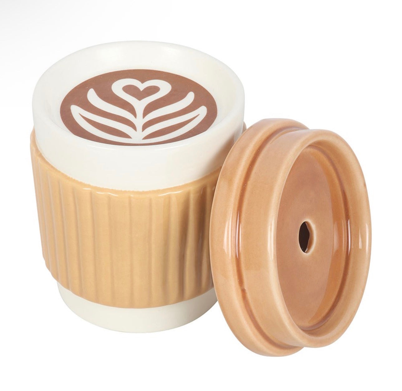 QUEMADOR DE ACEITE CON FORMA DE TAZA DE CAFÉ