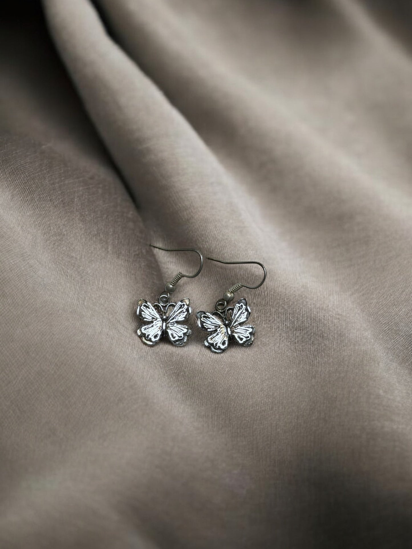 Pendientes de plata mariposas