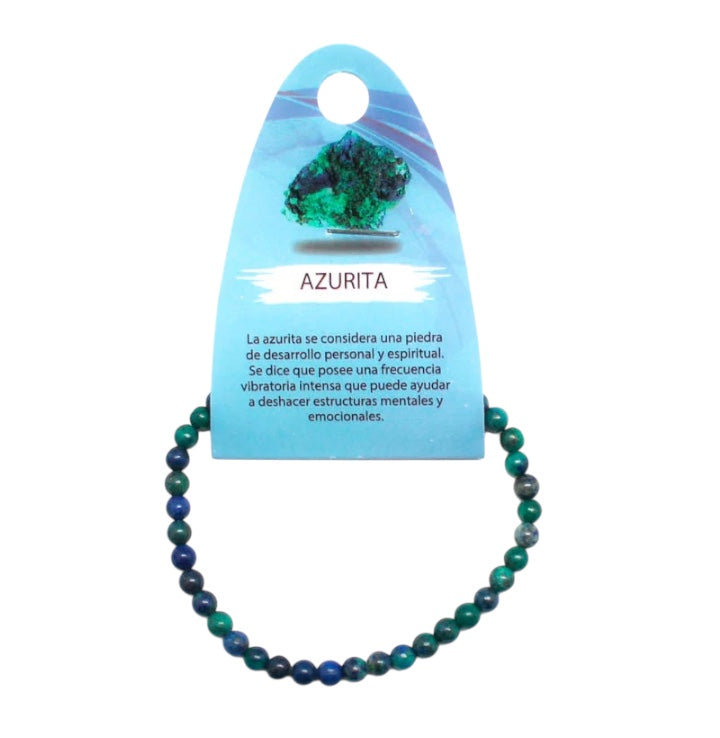 Pulsera Piedra Natural Azurrita 4 mm