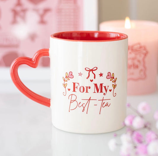 PARA MI MEJOR TÉ - TAZA DE TÉ CON ASA DE CORAZÓN