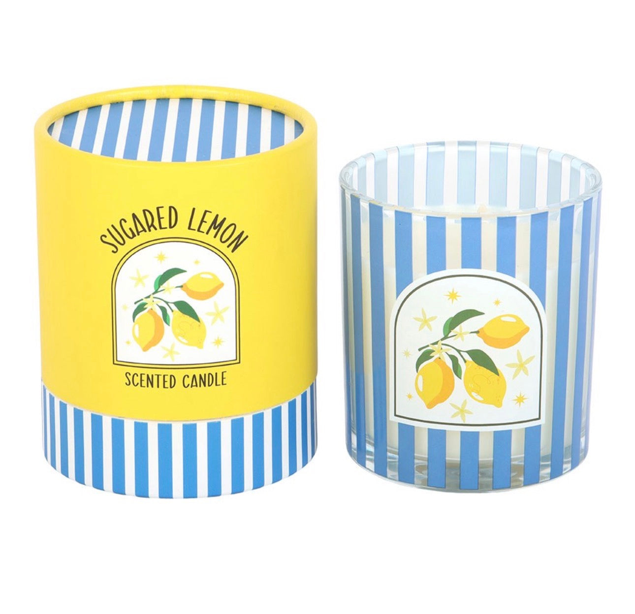 VELA CON AROMA A LIMÓN AZUCARADO