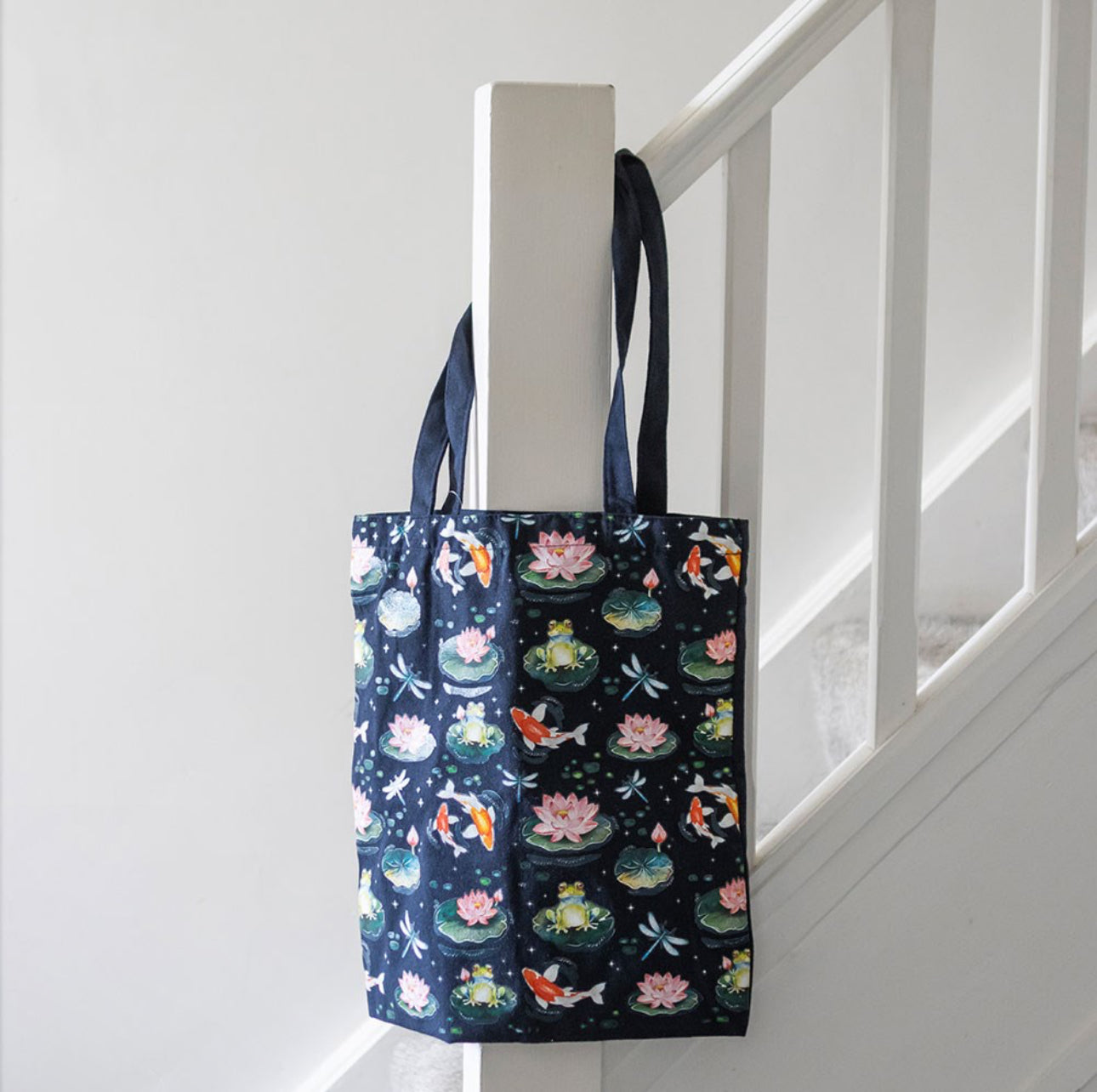 BOLSA DE POLIALGODÓN CON ESTAMPADO DE ESTANQUE