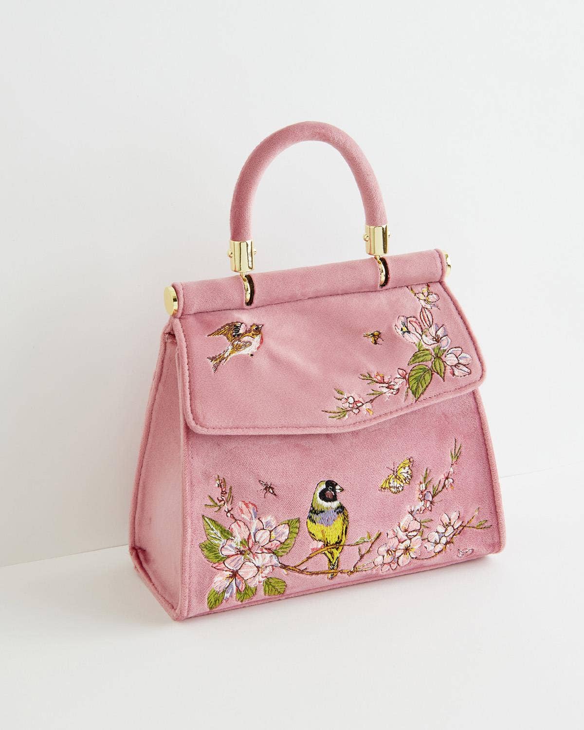 Bolso rosa fable bordado Morning Song artesanal