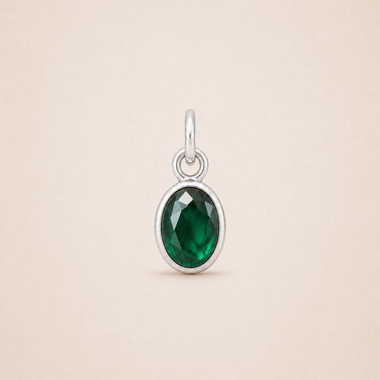 Colgante de Esmeralda Facetada en Plata
