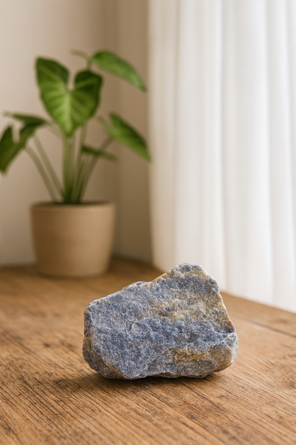Mineral bruto cuarzo azul