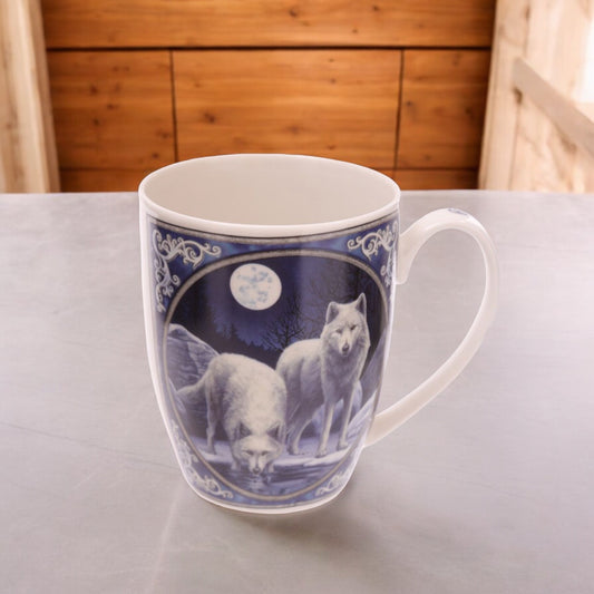 Taza Lobo de Porcelana Guerreros de Invierno Lisa Parker