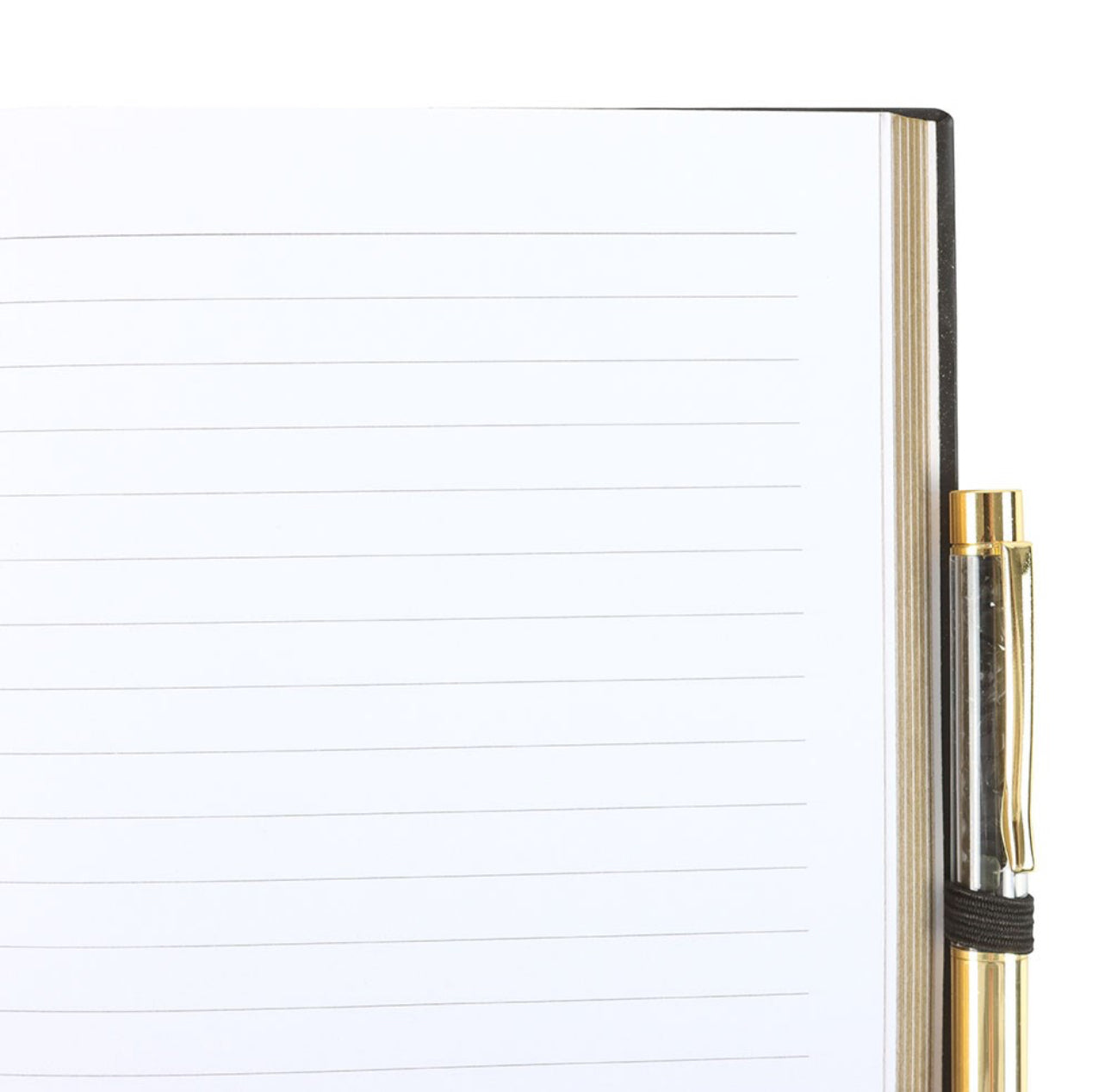 Libreta Yin Yang con bolígrafo de obsidiana negra