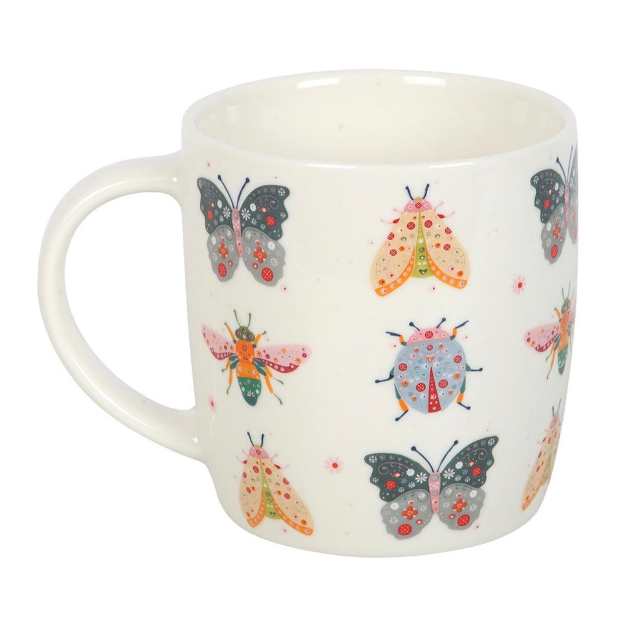 TAZA CON ESTAMPADO FLORAL DE INSECTOS