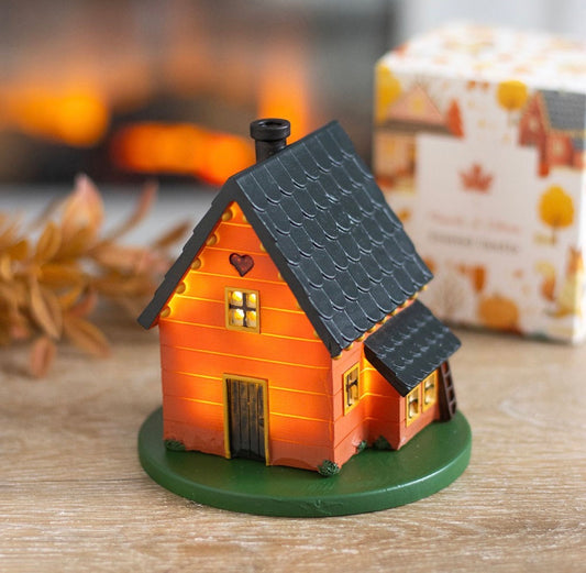 CASA DE BOSQUE CON LUCES LED