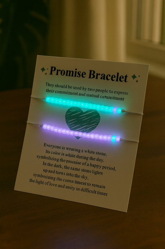 Pulseras Promesa que brillan en la oscuridad