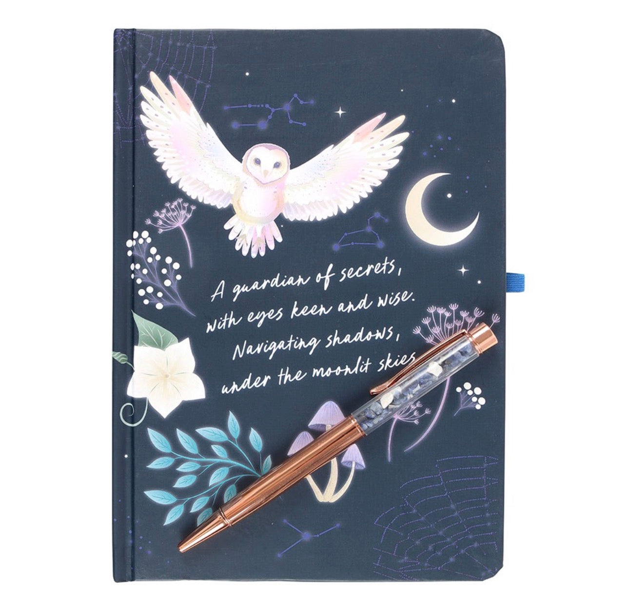Libreta NOCTURNO CON PLUMA DE SODALITA