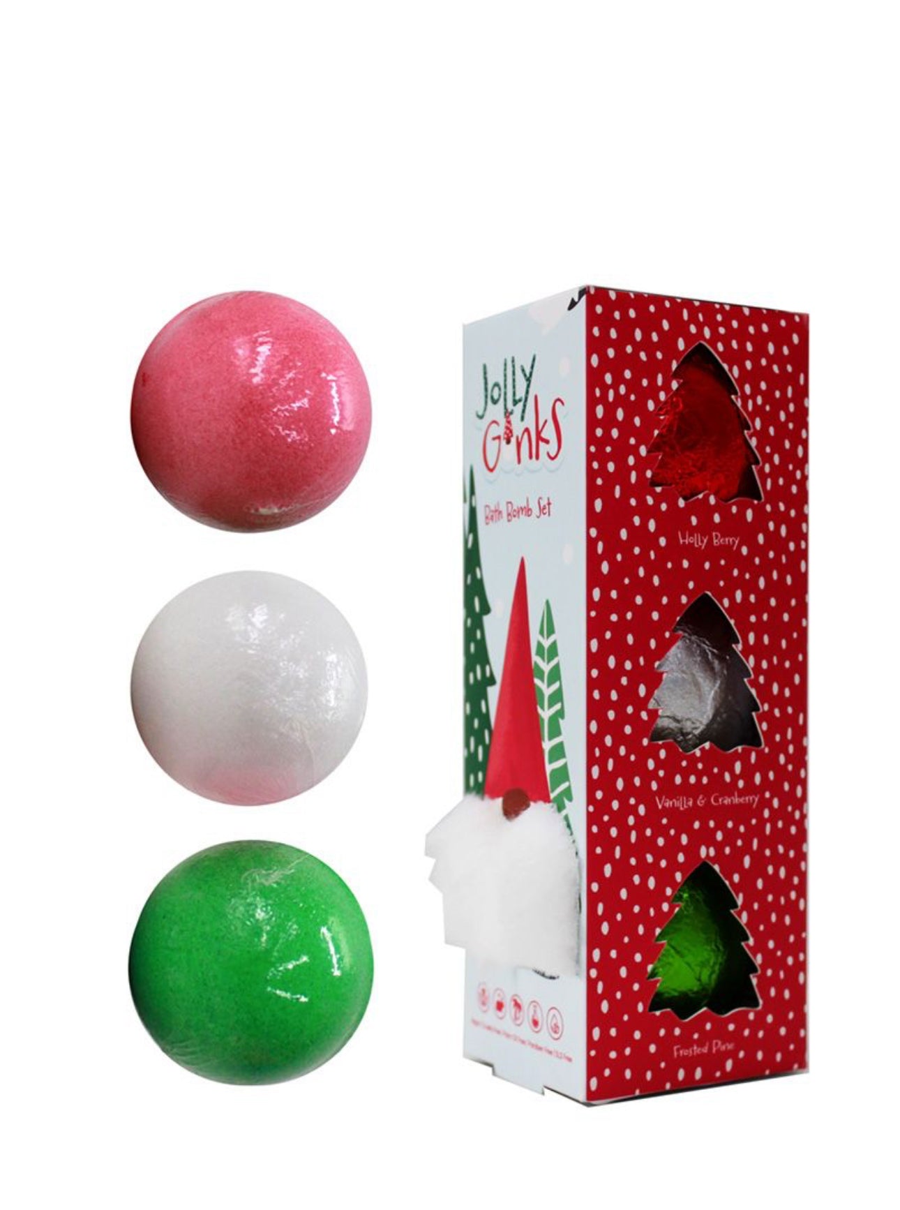 Set de 3 Bombas de Baño Gnomo de Navidad