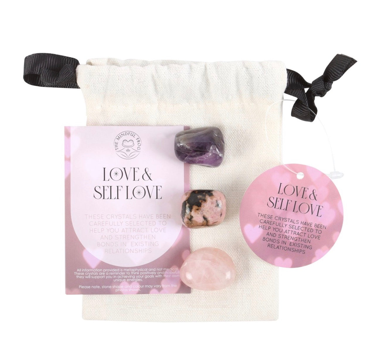 Conjunto de cristales de amor y amor propio