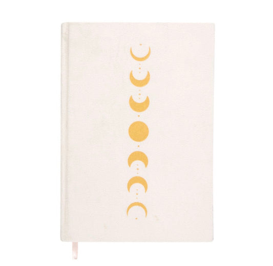 Libreta A5 DE TERCIOPELO CON FASES LUNAR