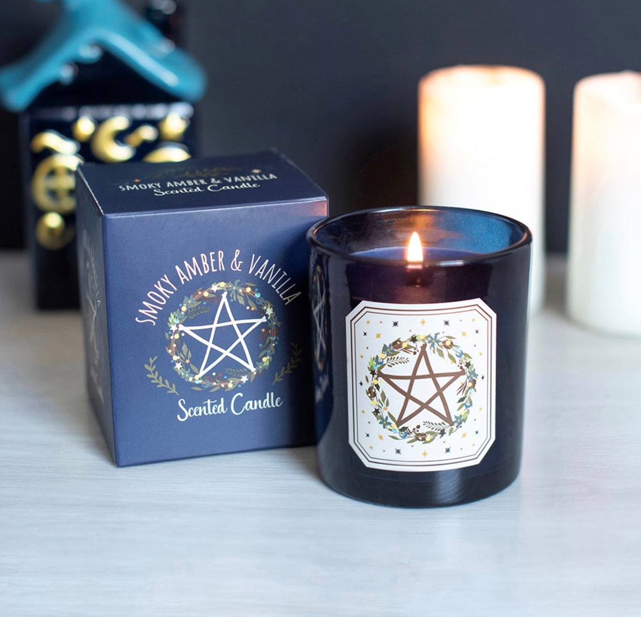 VELA DE ÁMBAR AHUMADO Y VAINILLA PARA EL SOLSTICIO