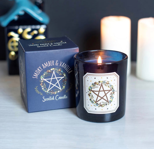 VELA DE ÁMBAR AHUMADO Y VAINILLA PARA EL SOLSTICIO