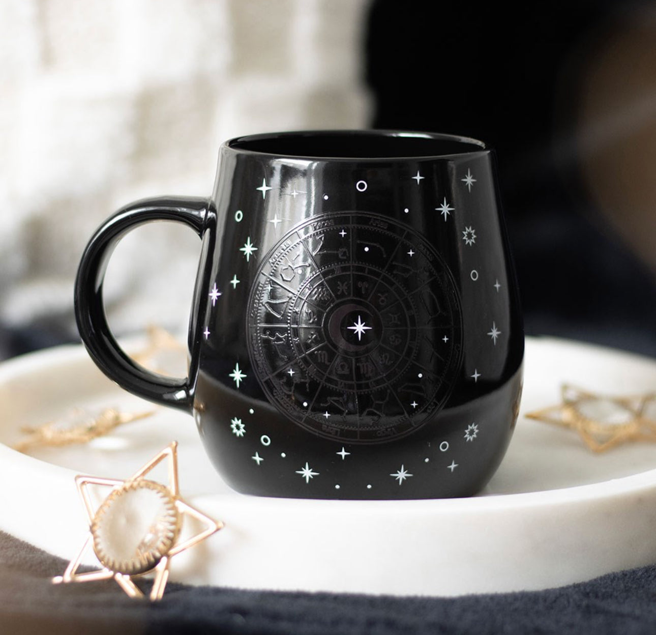 TAZA QUE CAMBIA EL COLOR CON RUEDA DE ASTROLOGÍA