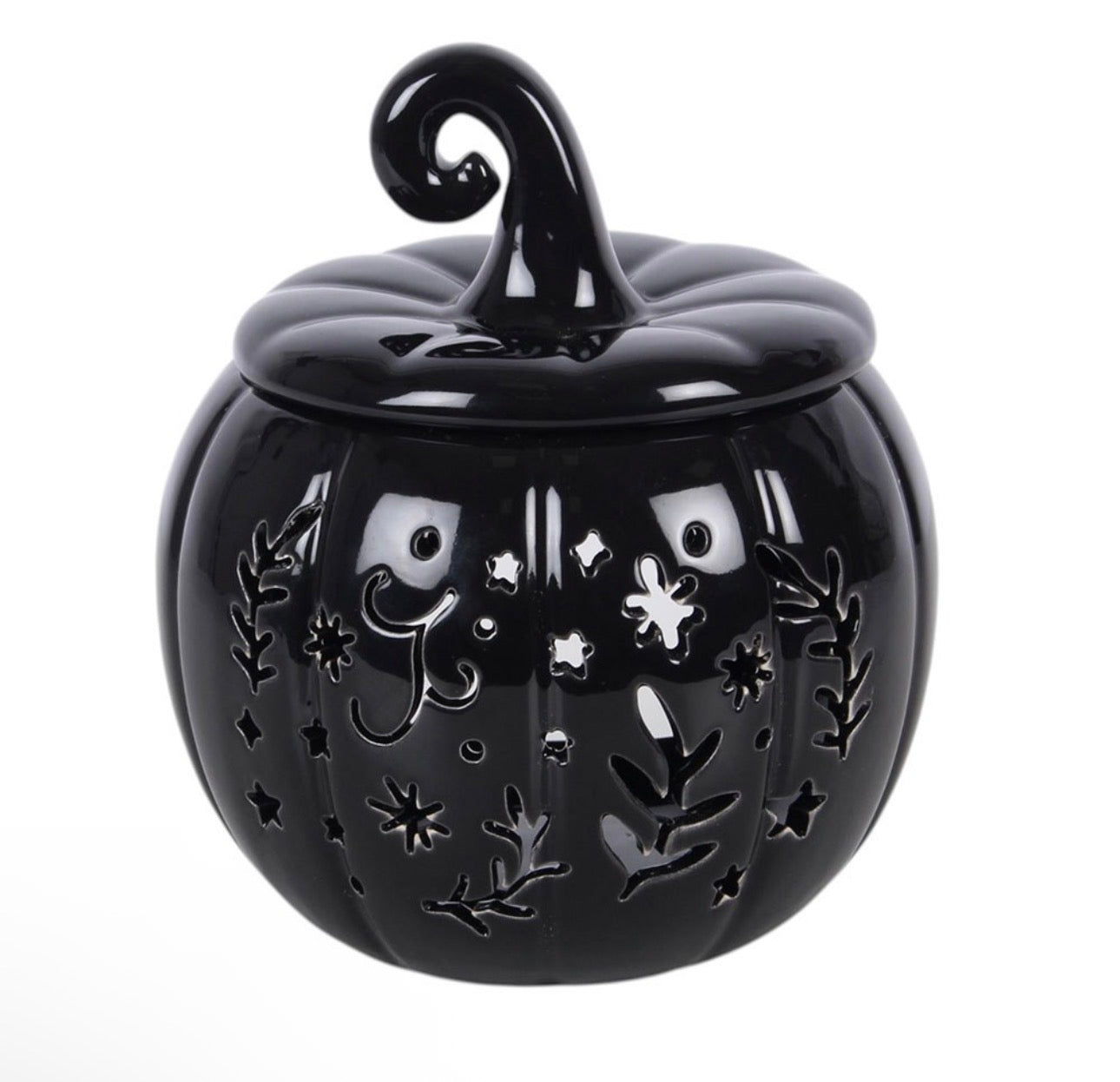 QUEMADOR DE ACEITE Y CALENTADOR DE CERA BLACK FOLK CON FORMA DE CALABAZA