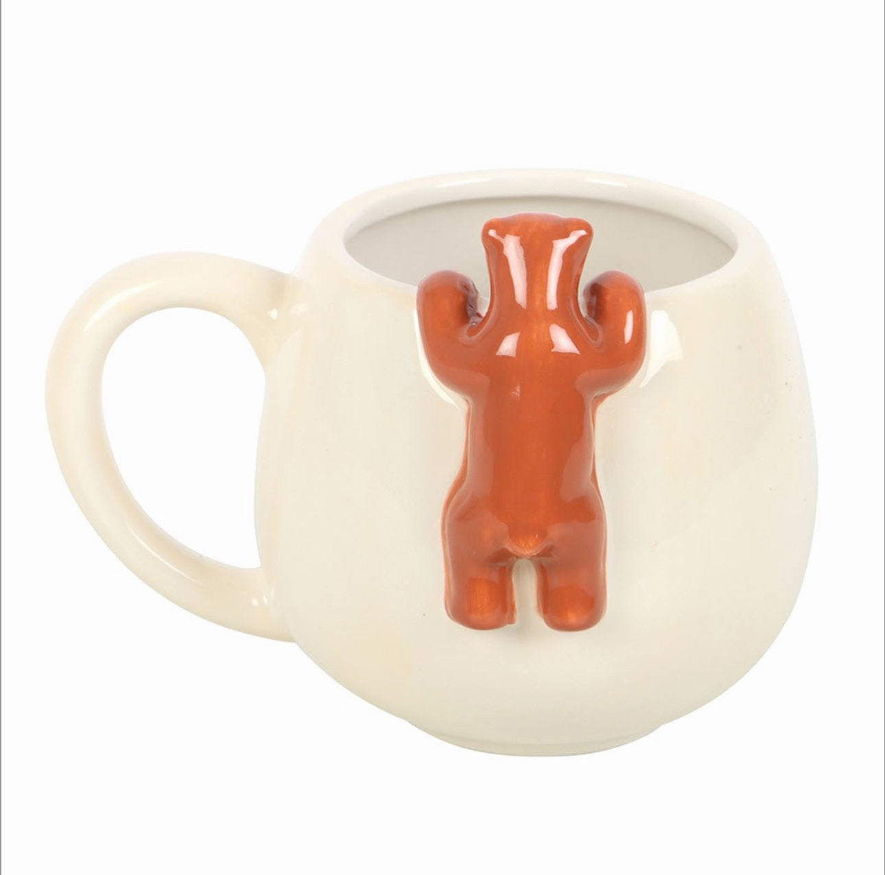 Taza redonda con forma de oso soñoliento