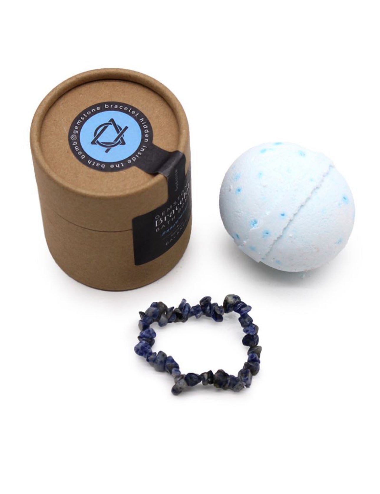 Bomba de Baño de Karité y Sándalo con Pulsera de Sodalita