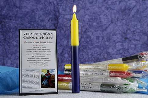 VELA ORACION S.JUDAS TADEO PETICIONES HECHA A MANO.(Para solucionar situaciones difíciles)