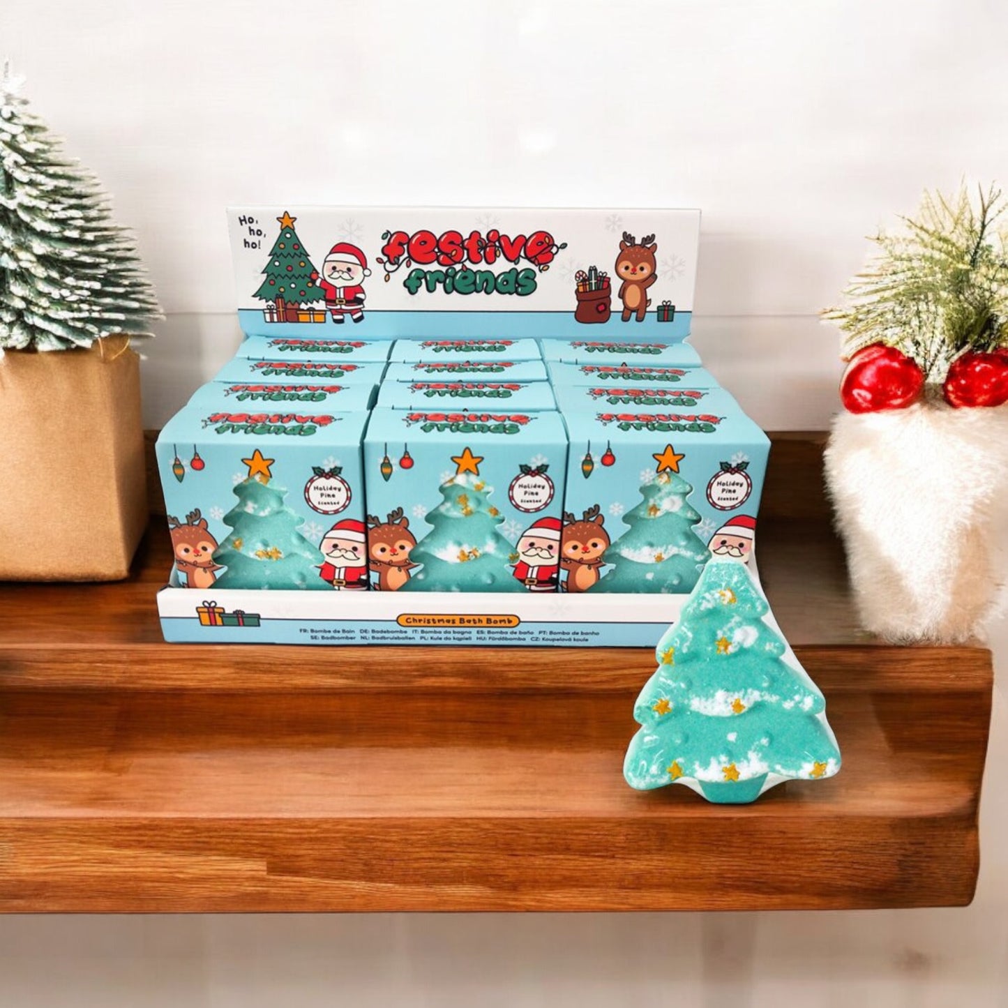 Bomba de Baño en Caja de Regalo Navidad Árbol de Navidad