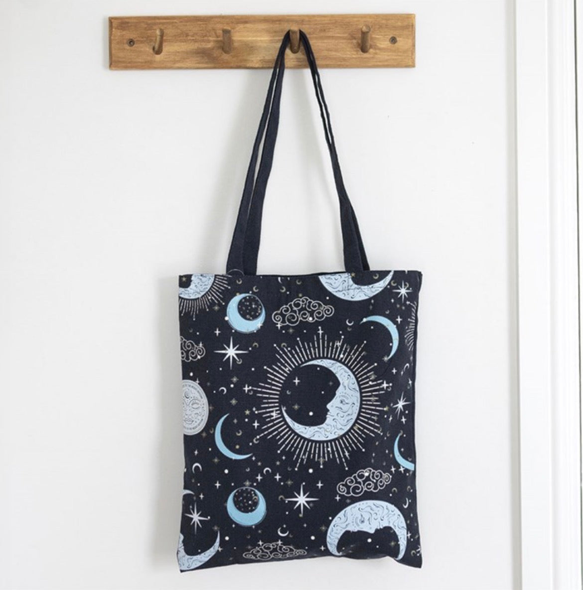 BOLSO TOTE CON ESTAMPADO DE LUNA AZUL