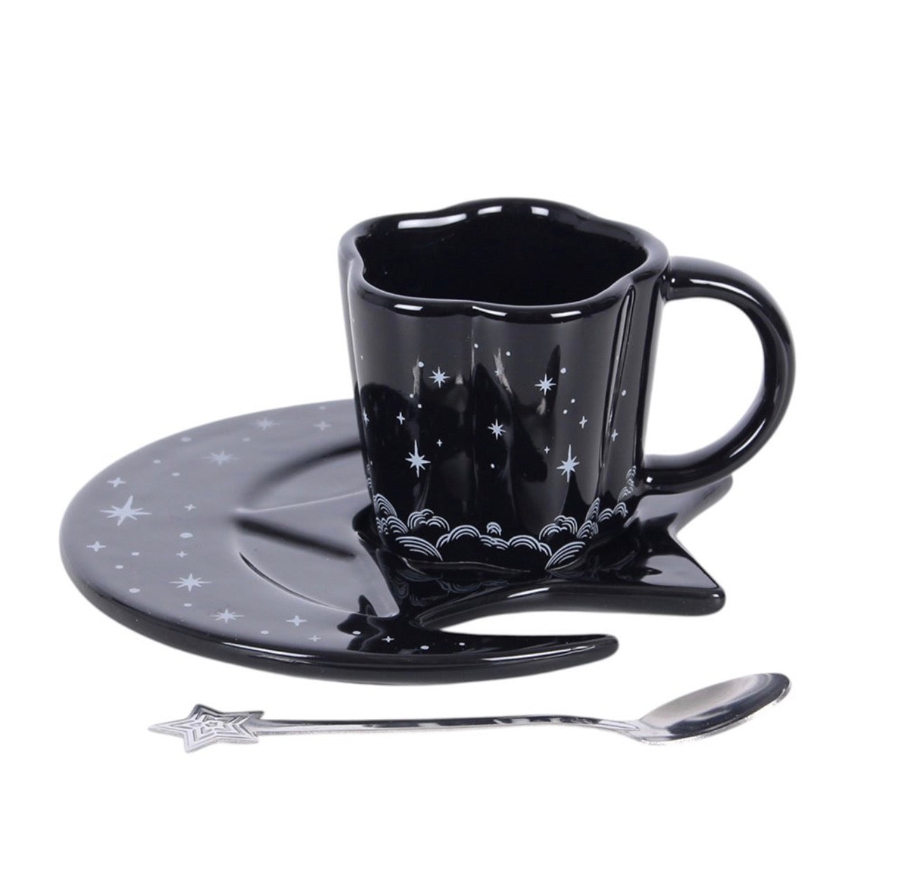 JUEGO DE TAZA, PLATO Y CUCHARA PARA CAFÉ ESPRESSO