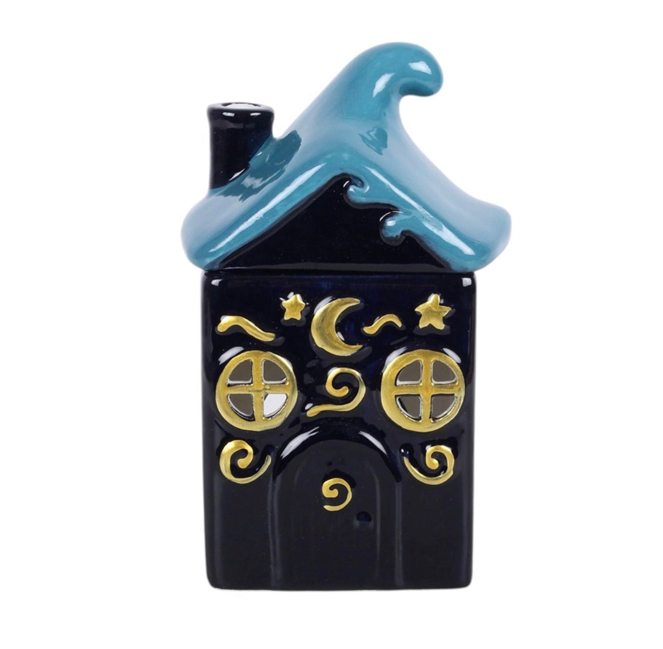 QUEMADOR DE ACEITE CASA MÁGICA AZUL OSCURO