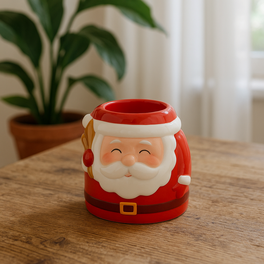Quemador de Aceite de Cerámica Navidad – Forma de Papá Noel