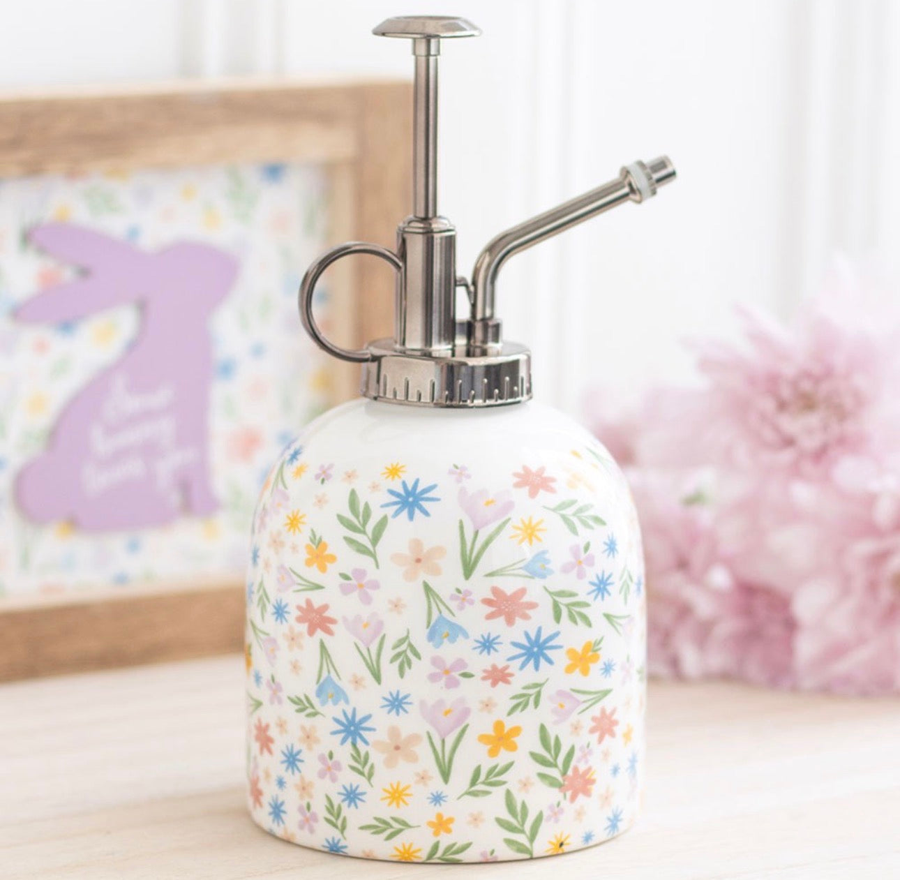 DIFUSOR PLANTA DE CERÁMICA CON ESTAMPADO FLORAL DE PRIMAVERA MISTER