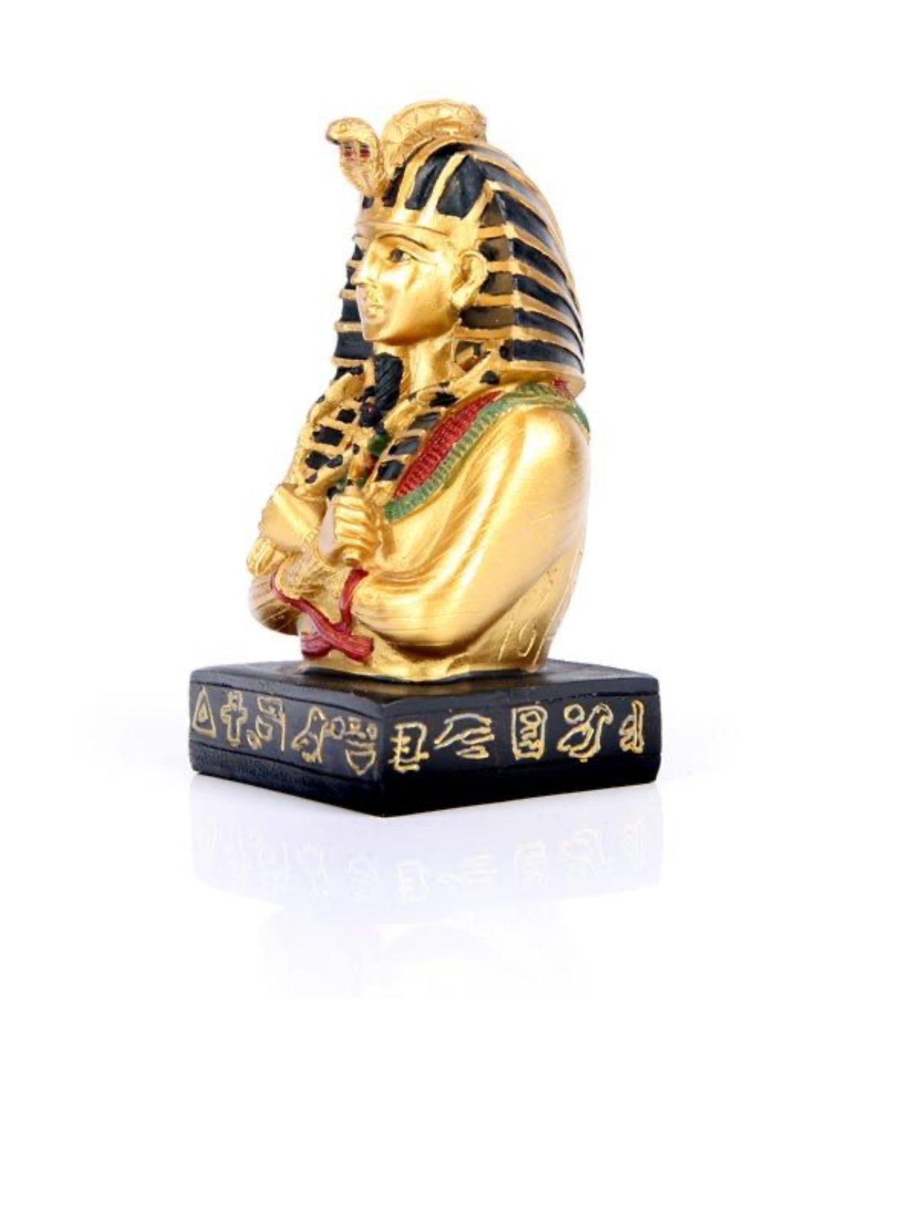 Figura Egipto Tutankamon Egipcio Dorado con Báculo y Mayal