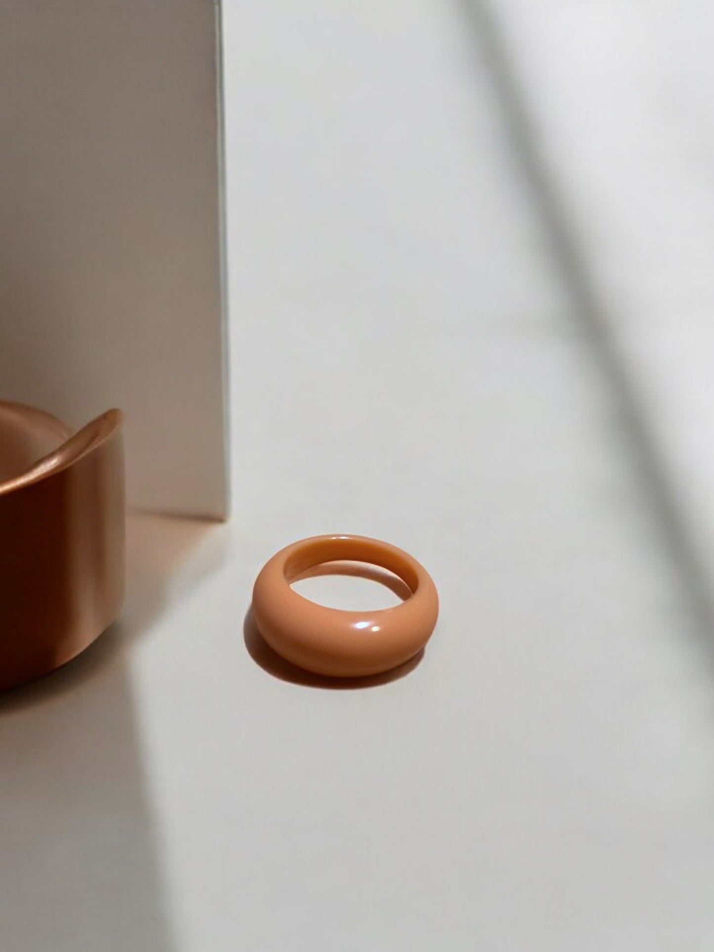 Anillo resina naranja