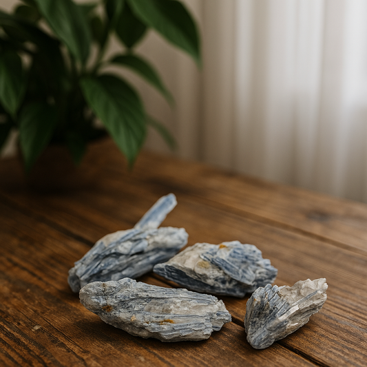 Mineral en bruto Cianita Azul