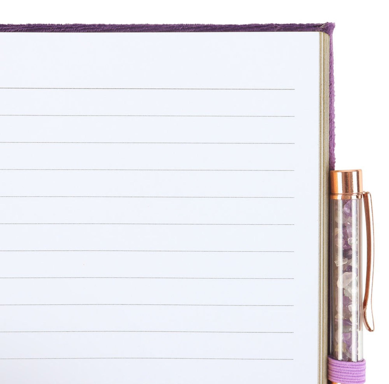 Libreta del Libro de Hechizos con Bolígrafo de Cristal de Amatista