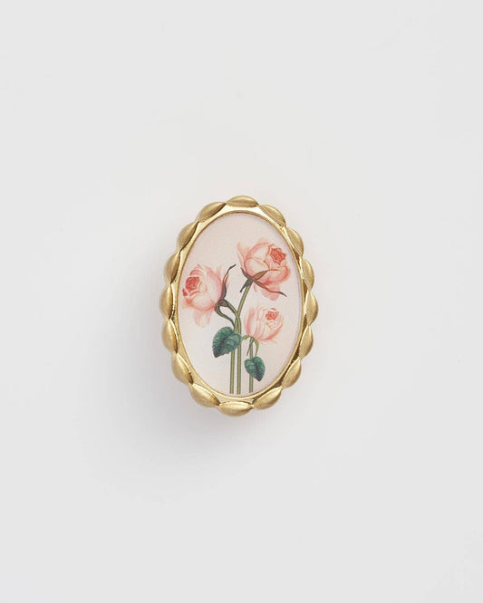 Broche con rosas enmarcadas FABLE