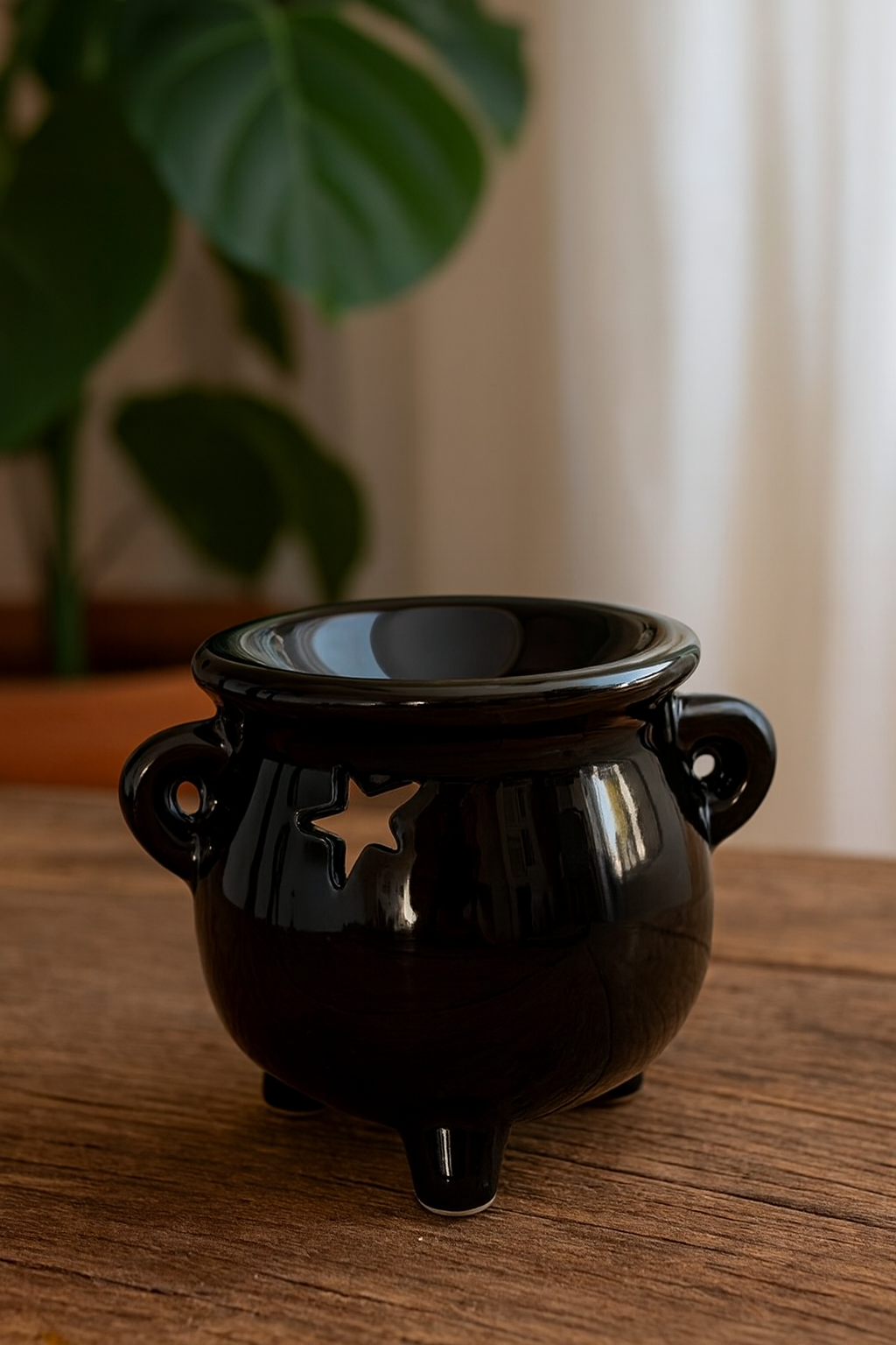 Quemador de Aceite de Cerámica – Cuenco Negro