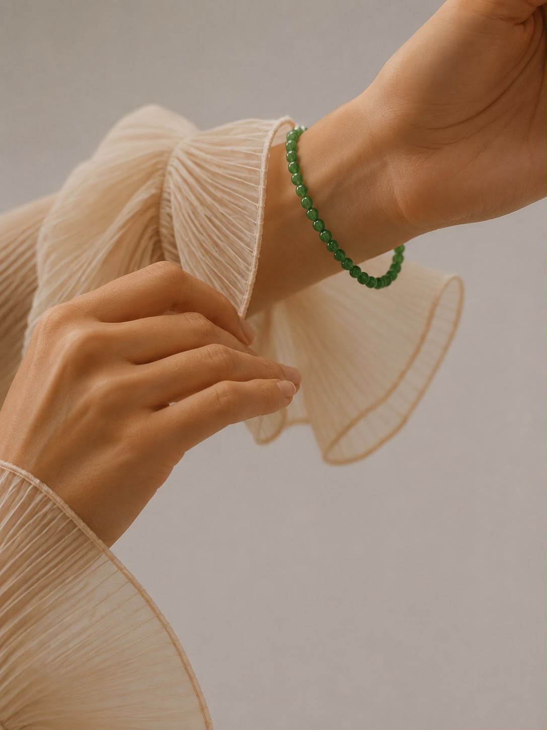 Pulsera Piedra Natural Jade Verde 4 mm