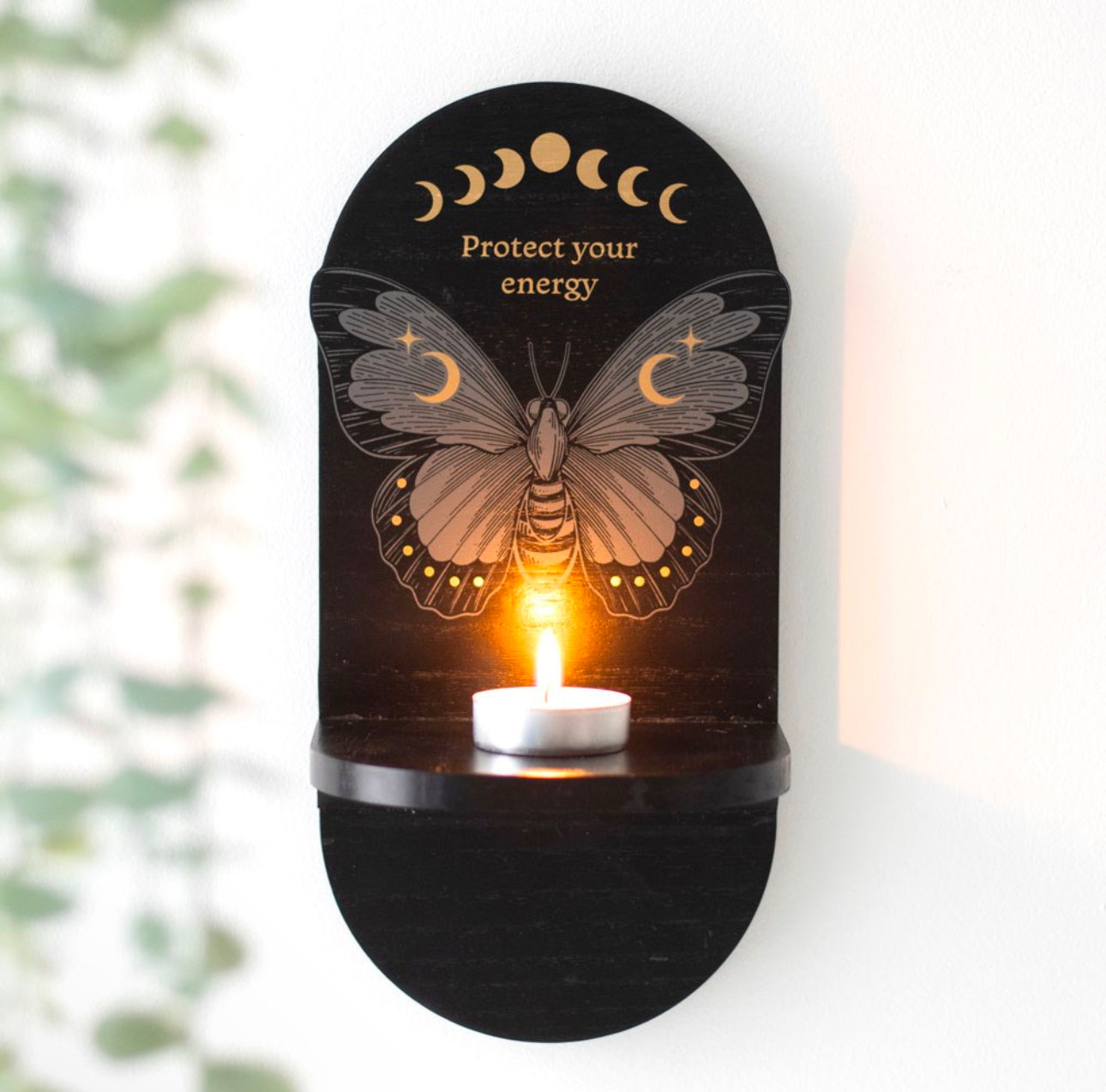 ESTANTE DE ALTAR DE POLILLA NEGRA