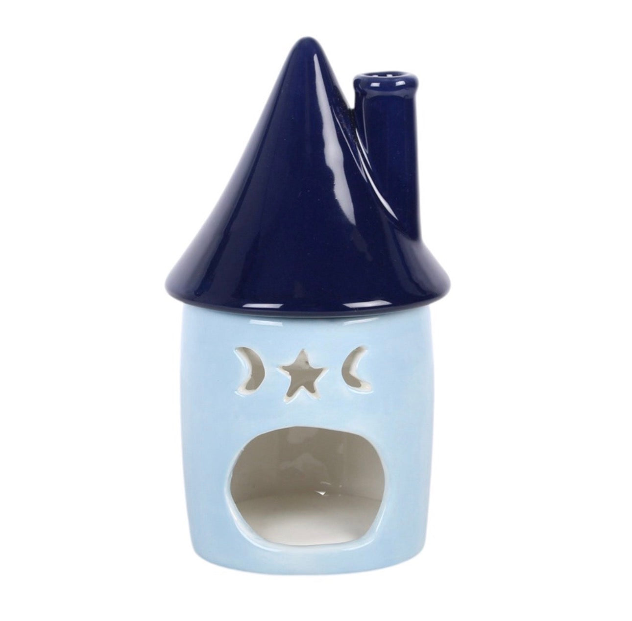 QUEMADOR DE ACEITE CELESTIAL CASA MÁGICA AZUL
