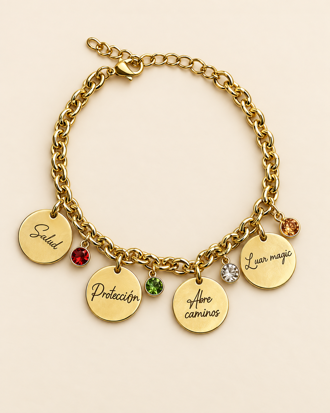 Pulsera de intenciones “Salud · Protección · Abre caminos”