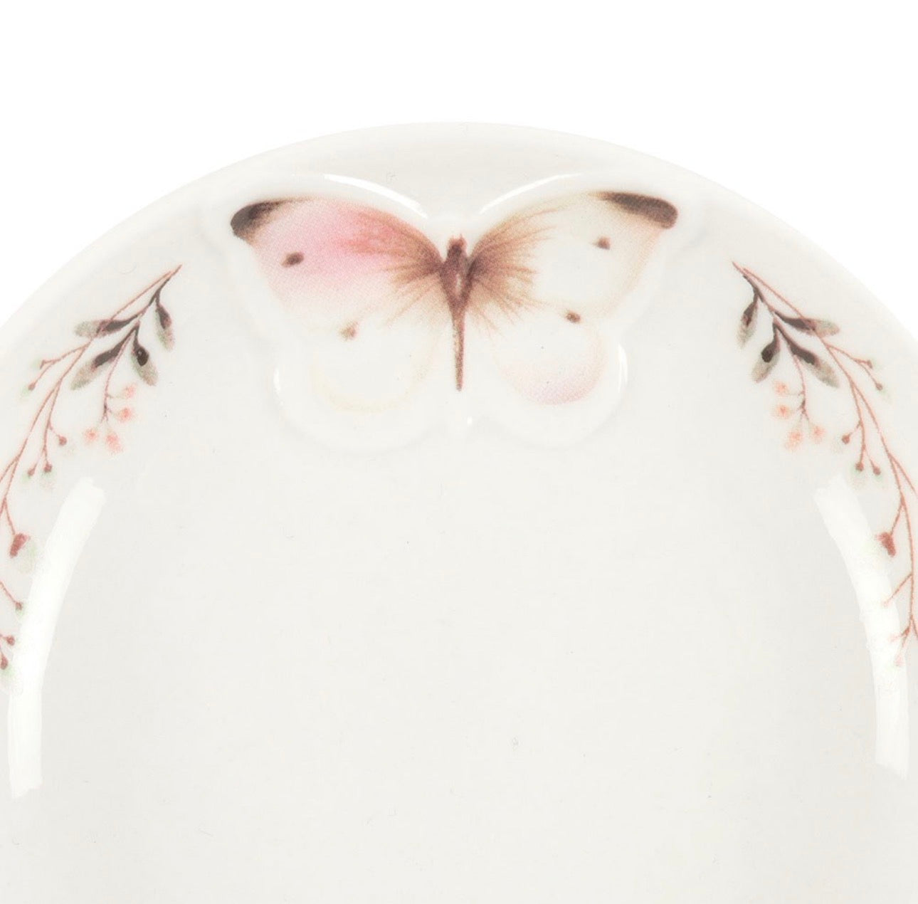 PLATO DE JOYAS CON MARIPOSA BLANCA