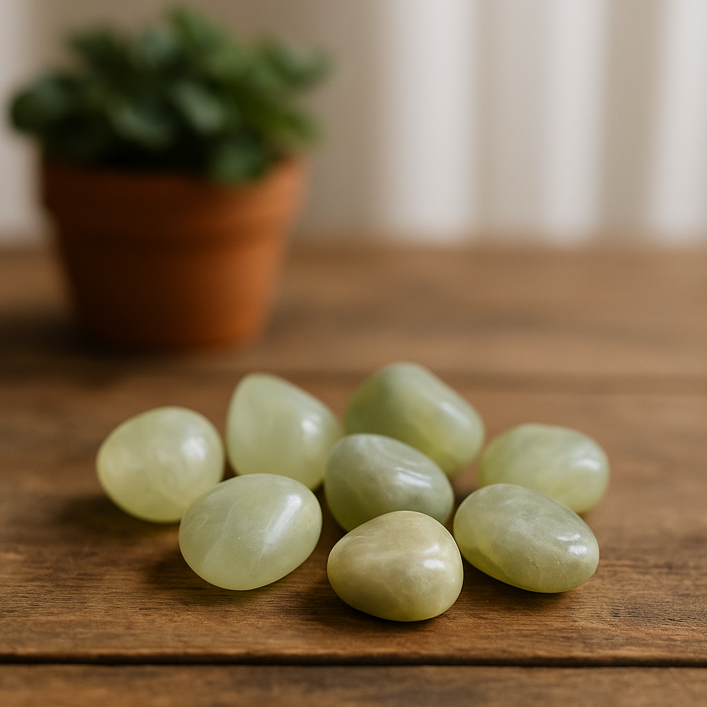 mineral rodado jade verde