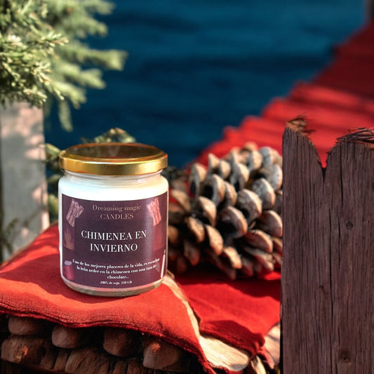 Vela “Chimenea en invierno”